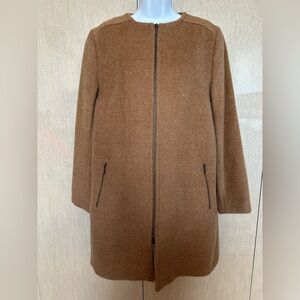 NEW INCALPACA Wool Alpaca blend Coat rich Camel color Made in Peru